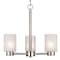 Westinghouse Chandelier 60W 3-Light Sylvestre, Brushed Nickel Frosted Seeded Glass 6227500 - alternate 4